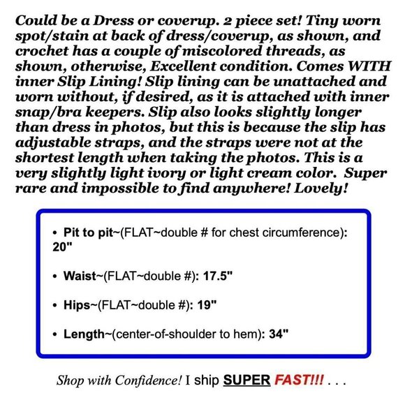 Gold Hawk Sz S Ivory Cream Lace Crochet Drawstring Swim Coverup Cover Up Dress - Picture 2 of 11